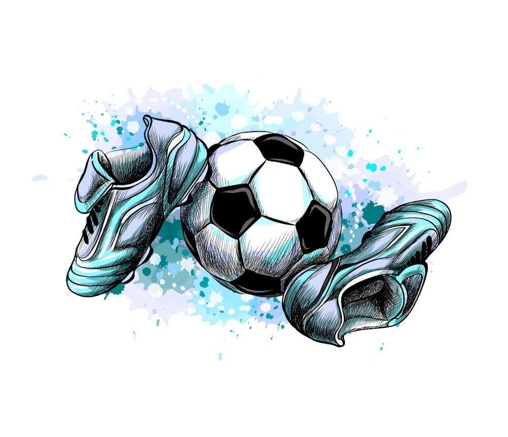 Картинка футболист рисунок