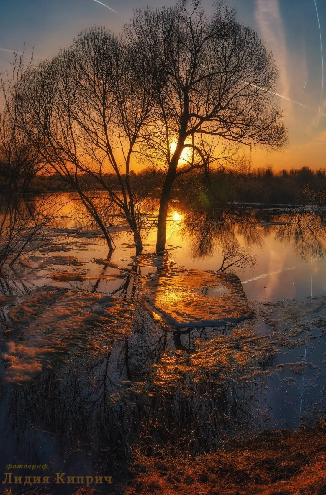 Ранняя весна вечер картинки красивые