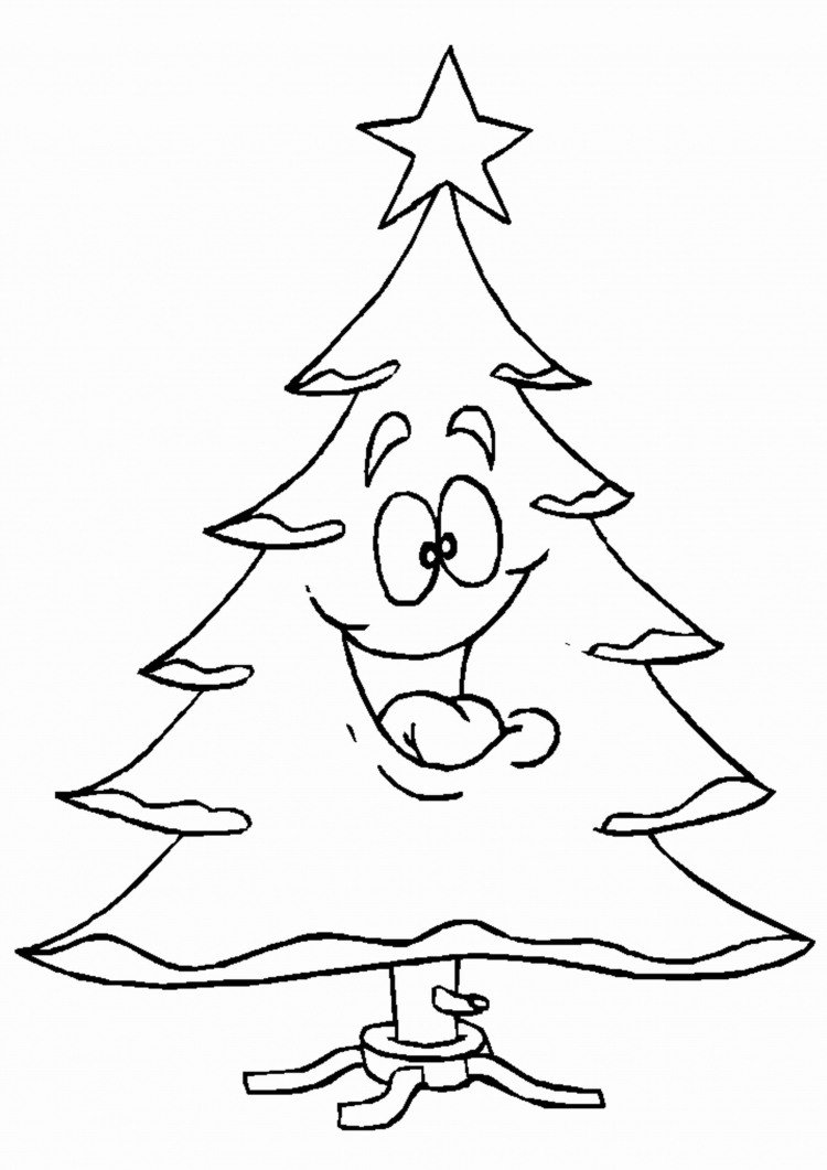 Елка картинка для детей раскраска