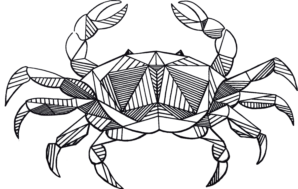 Краб картинка рисунок