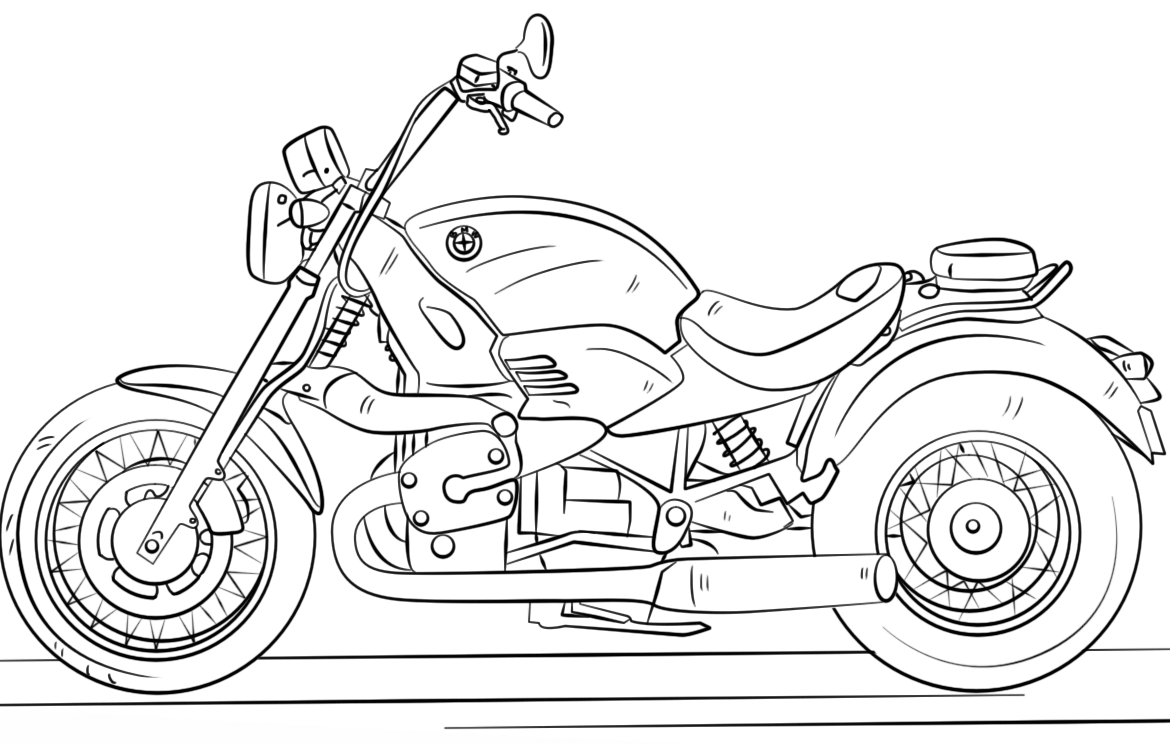 Раскраска Мотоцикл